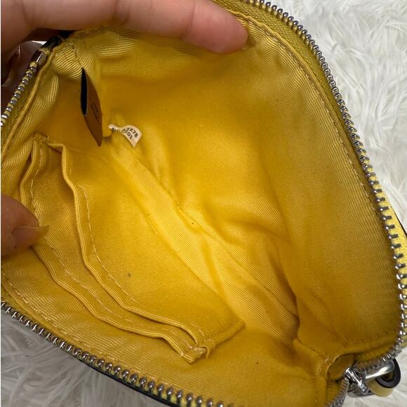 COACH Yellow Floral Wristlet - Picture 5 of 5